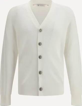 Brunello Cucinelli Ribbed Cardigan Male 54