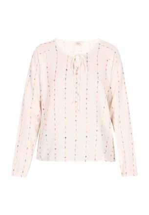 Usha Blouse Dames Wit Veelkleurig