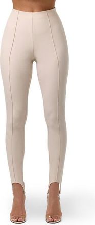 Naked Wardrobe Suiting Stirrup Leggings in Melange Beige at Nordstrom, Size X-Small