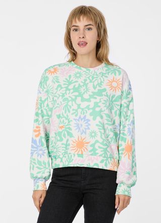 Ragwear Sweatshirt RAGWEAR WUSS PRINT, Damen, Gr. XXL, mint combo, Sweatware, Obermaterial: 70% Baumwolle, 30% Polyester, bedruckt, normal, Rundhals, Sweatshi