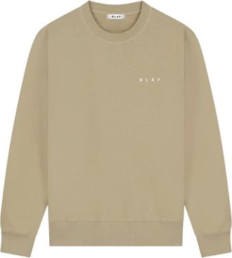 Olaf Hussein Heren, Sweatshirts & Hoodies, Beige, Maat: S Katoen