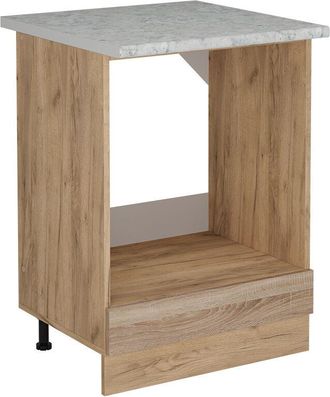 Vicco Armario Para Horno Empotrado R-line, Sonoma, 60 Cm Et M&aacute;rmol