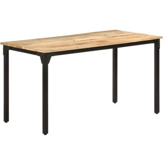 vidaXL Mesa De Comedor Madera De Mango Rugosa 140x70x76 Cm Vidaxl