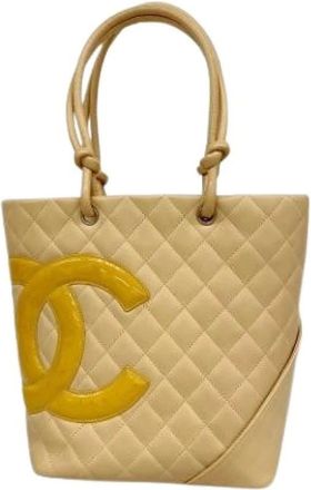 Chanel Pre-owned Tote Bags, female, Beige, Size: ONE SIZE Pre-owned Vintage Tote Bag