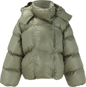 Generic Padded Coats for Women UK Womens Winter Cropped Puffer Coat Windproof Hooded Zip Up Jacket Short Down Outerwear Oversized Padded Jacket Womens Padded 