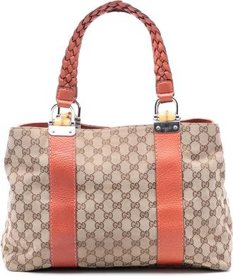 Gucci Pre-owned Gucci GG Canvas Bamboo Libeccio Tote Ladies 232947 486628