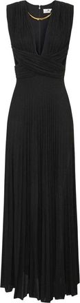Elisabetta Franchi Kleedjes, Dames, Zwart, S, Polyester, Red Carpet Lurex Jersey Jurk