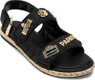 Karl Lagerfeld Charlay Rue Pins Slingback Sandal in Black at Nordstrom, Size 7