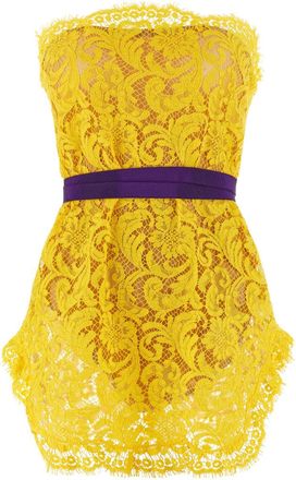Dsquared2 Yellow Sophie Lace dress
