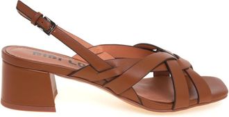 Bibi Lou Schoenen, Dames, Bruin, 36 EU, Leer, Sandaal met gevlochten bandjes