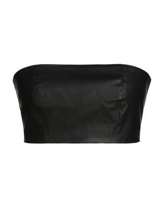 8 by YOOX LEATHER BANDEAU TOP