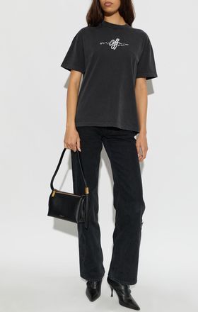 Off-white T-shirt With Print, Womens, Black