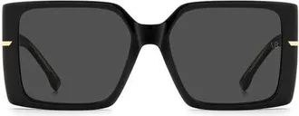 Victoria Beckham VB 1023/S 57mm Square Sunglasses in Black/grey at Nordstrom