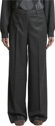 PESERICO Pantalon A04335 - Dames - Wijde Broeken - Grijs - XL - Broeken