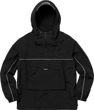SUPREME SS18 Split Anorak Black Colorblock hooded Interchange Jacket Unisex SUP-SS18-545