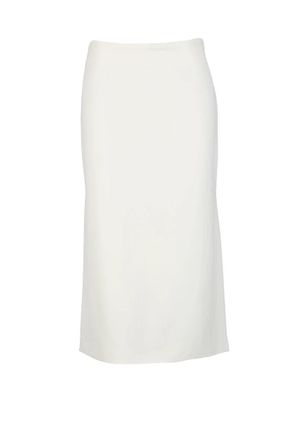 Sportmax Asymmetrical White Midi Skirt