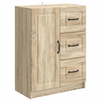 vidaXL Aparador Roble Sonoma 66 X 34,5 X 87 Cm Madera De Ingenier&iacute;a Vidaxl