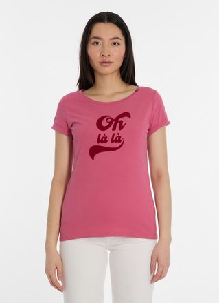 Ragwear Kurzarmshirt RAGWEAR FLLORAH PP GOTS, Damen, Gr. XXL, rose, Jersey, Obermaterial: 100% Baumwolle, bedruckt, regular fit h&uuml;ftbedeckend, Rundhals, Umsch