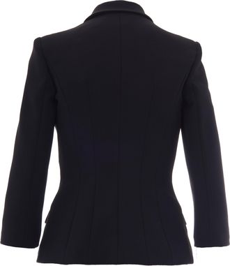 Elisabetta Franchi Womens Blazer Logo Gioiello Black Polyester Jacket
