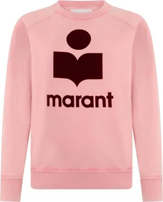 Isabel Marant Isabel Marant, Sweatshirts, female, Pink, Size: 2XS Cotton blend sweatshirt with logo