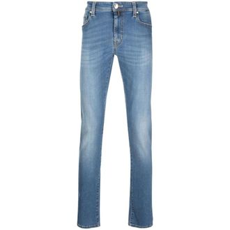Sartoria Tramarossa Straight Fit Jeans, male, Blue, W36, Leonardo Zip Jeans