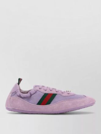Gucci fabric and suede shift sneakers mesh panels