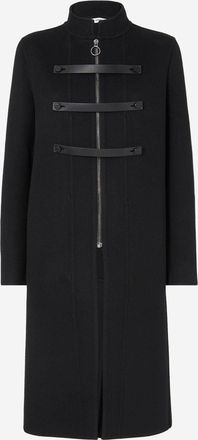 Fendi Wool and Shearling Coat - Black