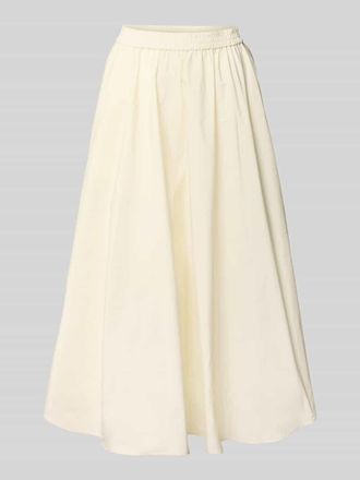 Max & Co. Ausgestellter Midi-Rock mit elastischem Bund Modell BEVANDA in Ecru, Gr&ouml;&szlig;e 32