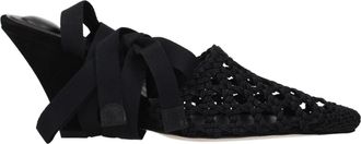 Jacquemus Black Fabric Strap-On Womens Sandals
