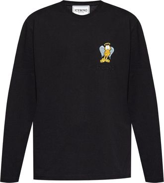 Iceberg Logo t-shirt - men - Cotton - XXXL - Black