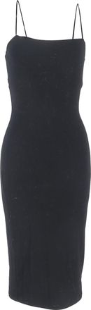 Alexander Wang Alexander Wang Pre-owned Womens Back Cutout Sleeveless Midi Fitted Dress in Black Modal - Size 2XS