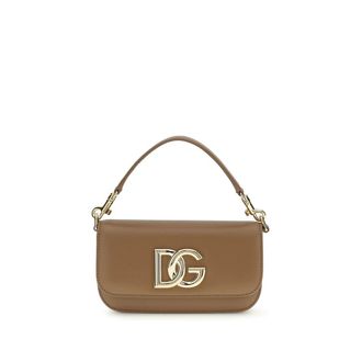 Dolce & Gabbana Brown Calf Leather Bos Taurus Womens Handbag