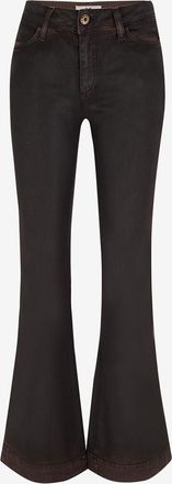 Shaft Bootcut Hose aus beschichtetem Twill Lola