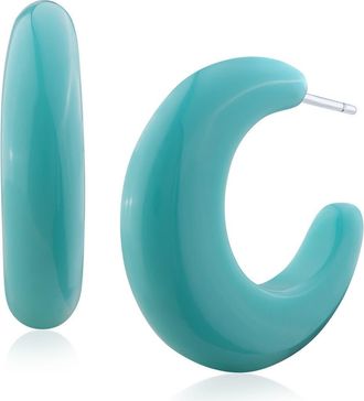 Jardin Resin Hoop Earrings in Turquoise at Nordstrom Rack