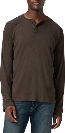 Paige Abaroa Thermal Knit Henley in Deep Oak at Nordstrom, Size Xx-Large
