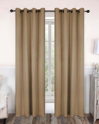 Superior 52X120 Solid Classic Modern Blackout 2Pc Curtain Panel Set