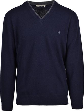 Brooksfield Multicolor Classic Virgin Wool Crewneck Sweater