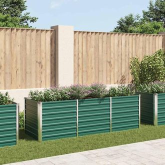 vidaXL Vidaxl - Arriate De Jard&iacute;n De Acero Galvanizado Verde 240x80x77 Cm