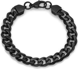 Steeltime Mens Black Ion-Plated Curb Link Bracelet at Nordstrom Rack