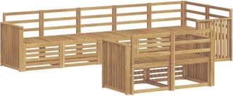 vidaXL Conjunto De Sof&aacute;s De Exterior 8 Uds. Blanco Vidaxl