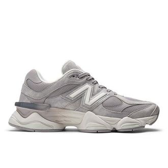 New Balance Unisex 9060 en Gris/Blanco, Gamuza/Malla, Talla 37.5