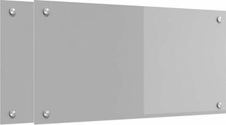 vidaXL Salpicadero De Cocina 2 Pcs Gris Claro 80 X 40 Cm Vidaxl