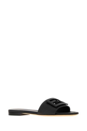 Fendi Baguette Slipper - Black