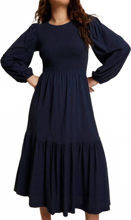 Nation Ltd Willow Peasant Dress In Night Horizon