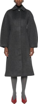 Stine Goya Single-Breasted Coat - Dames - Mantel - Grijs - S - Jassen