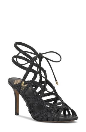 Vince Camuto Tilly Ankle Wrap Sandal in Black at Nordstrom, Size 7.5