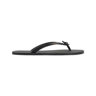 Saint Laurent Flip Flops, male, Black, Size: 9 1/2 US Logo Pool Flip Flops