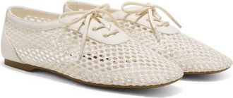 Vivaia Carey Square-Toe Mesh Flats in Cream at Nordstrom, Size 11