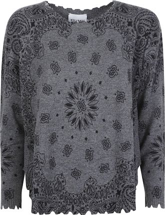 Kujten Mela Abba Bandana Bico Scalloped Cashmere Sweater