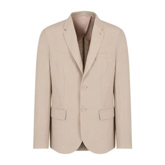 A|X Armani Exchange Blazers, male, Beige, Size: 4XS Single-breasted two-button jacket